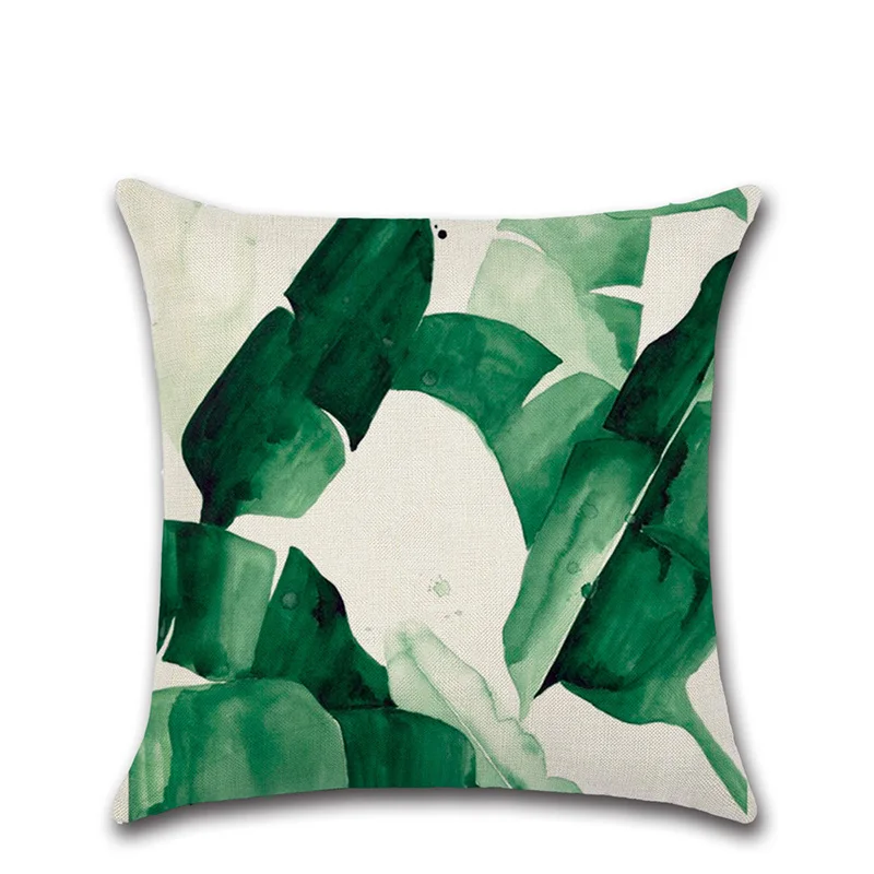 24 Подушка с тропическими мотивами крышка подушки Чехол зеленый лист тропическим принтом Telopea монстера ceriman дома Decorective Чехлы для подушек размером 45*45 см - Цвет: 24