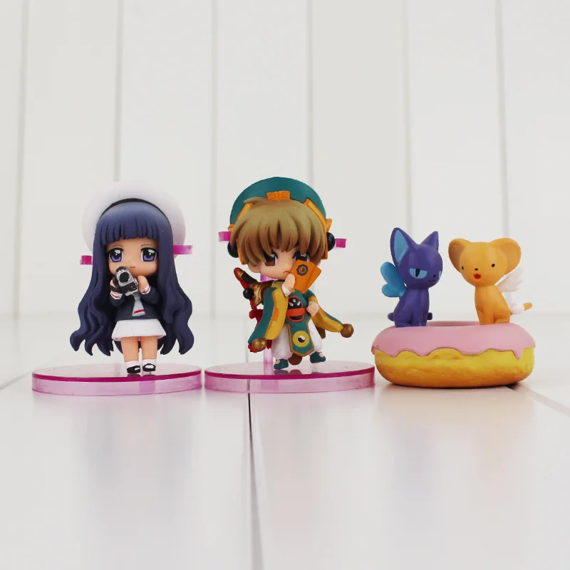 8 шт./лот аниме карты Captor Sakura ПВХ Фигурки Игрушки Брелки Kinomoto Сакура Daidouji Tomoyo Li Syaoran Kero