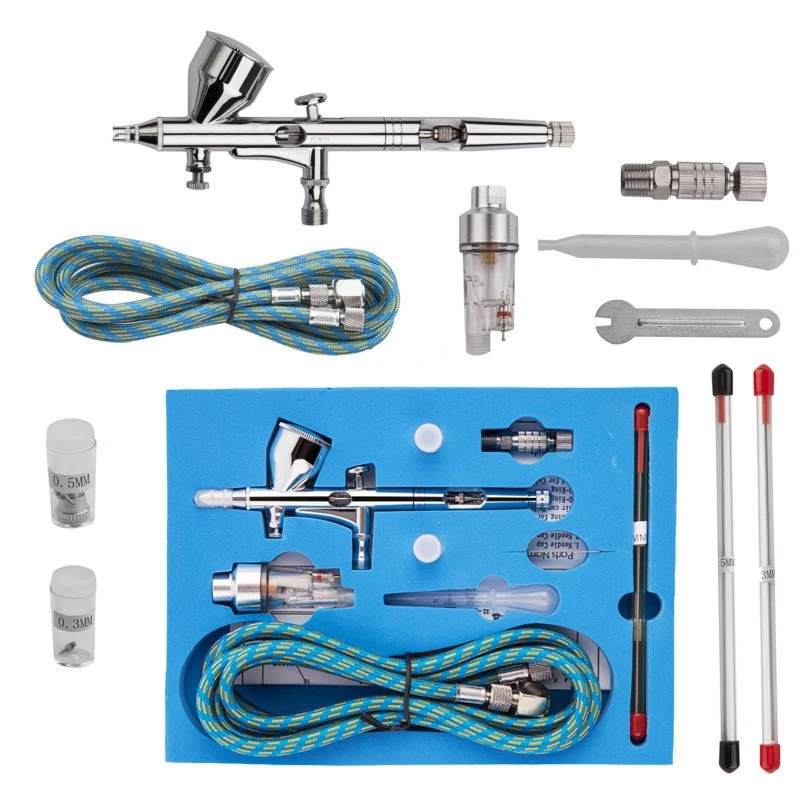 

G-180K Dual Airbrush Air Kit Craft Practical Paint Art Power Tools For Commercial