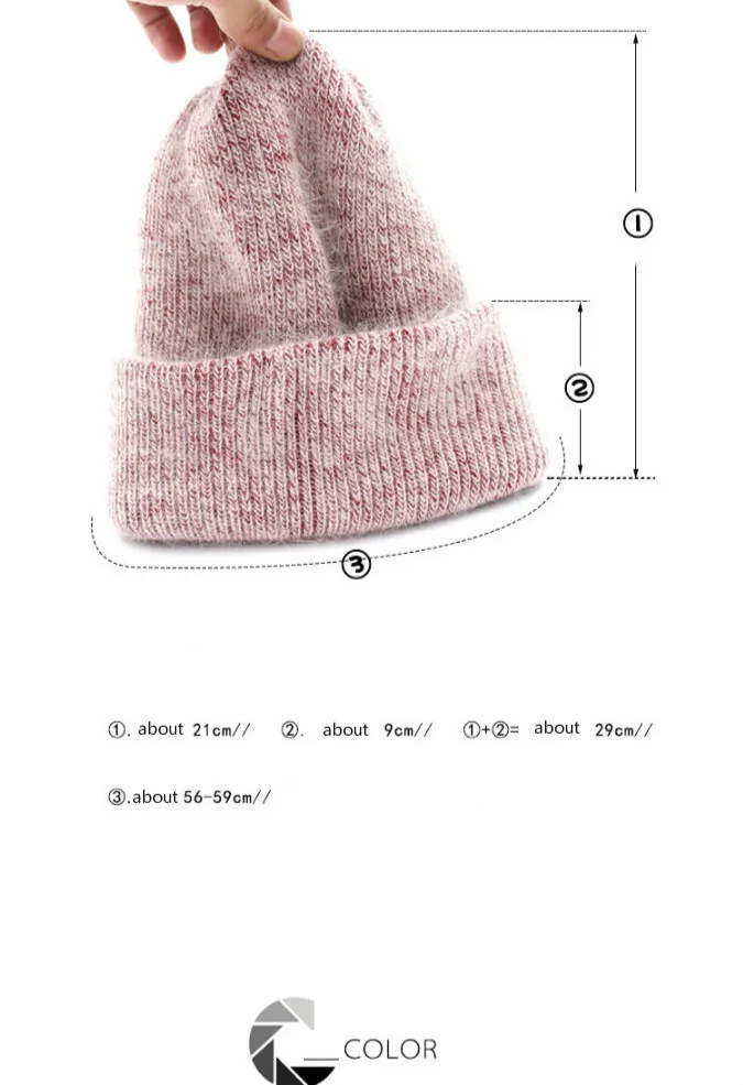 

2018 Female Angora Winter Autumn Hats Knit Wool Beanies Solid Warm Caps For Women Rabbit Hair Casual Skullies Soft Thick Bonnet