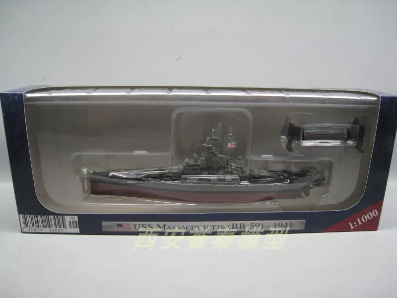 AMER 1/1000 масштаб военная модель игрушки USS Массачусетс(BB-59) 1941 линкор литой металлический корабль модель игрушки для коллекции, подарок