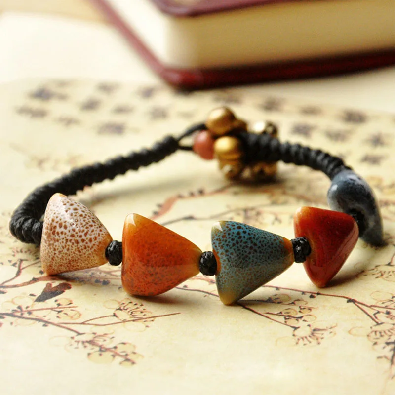 Браслеты из бисера в форме сердца браслеты для женщин и мужчин керамические