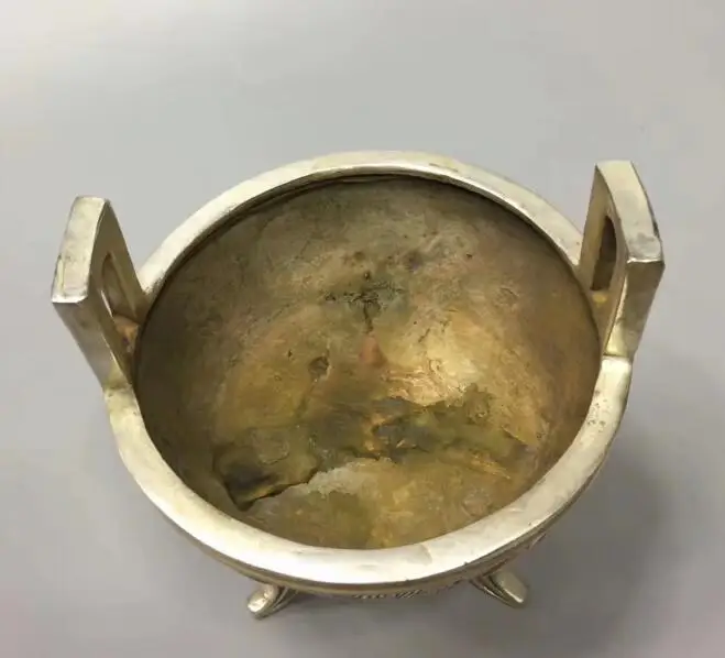 

Collection archaize white copper Ganoderma lid Incense burner