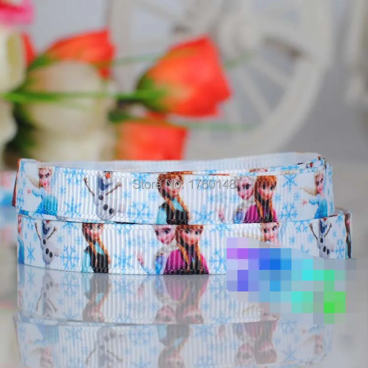 Free shipping ice princess 10 yards printed grosgrain ribbon DIY gift wrapping garment Bags clothing hair accessories 10035 | Дом и сад