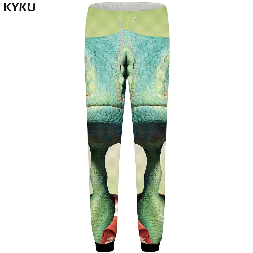 KYKU Bee спортивные штаны мужские синие с травой Jogger животный Панк 3d принт брюки