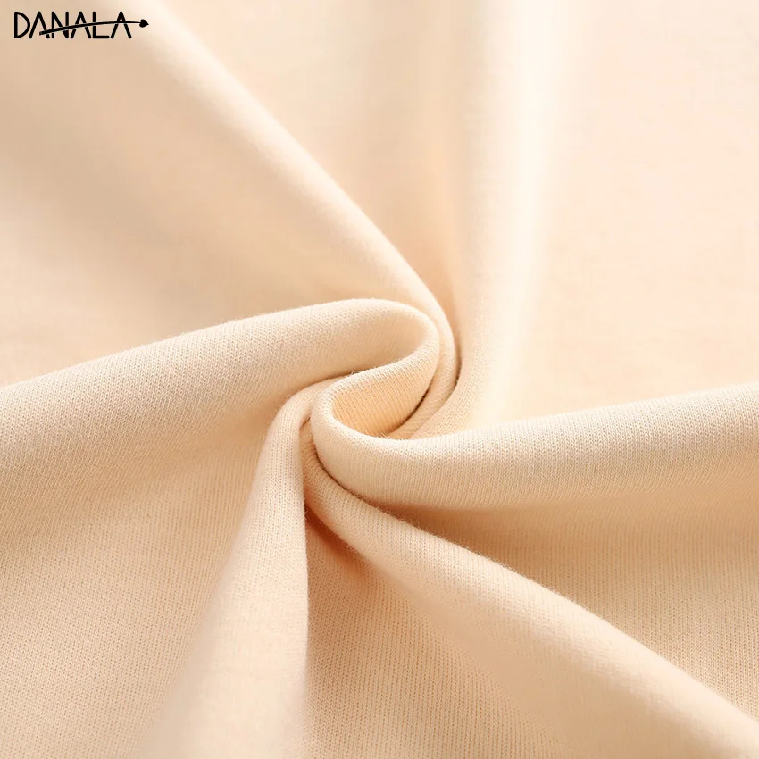 DANALA хлопковые повседневные женские пижамные комплекты летние однотонные