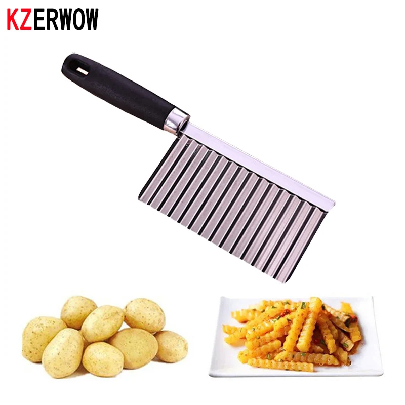 KZERWOW для волнистой нарезки картофеля резак Кухня аксессуары Нержавеющая сталь