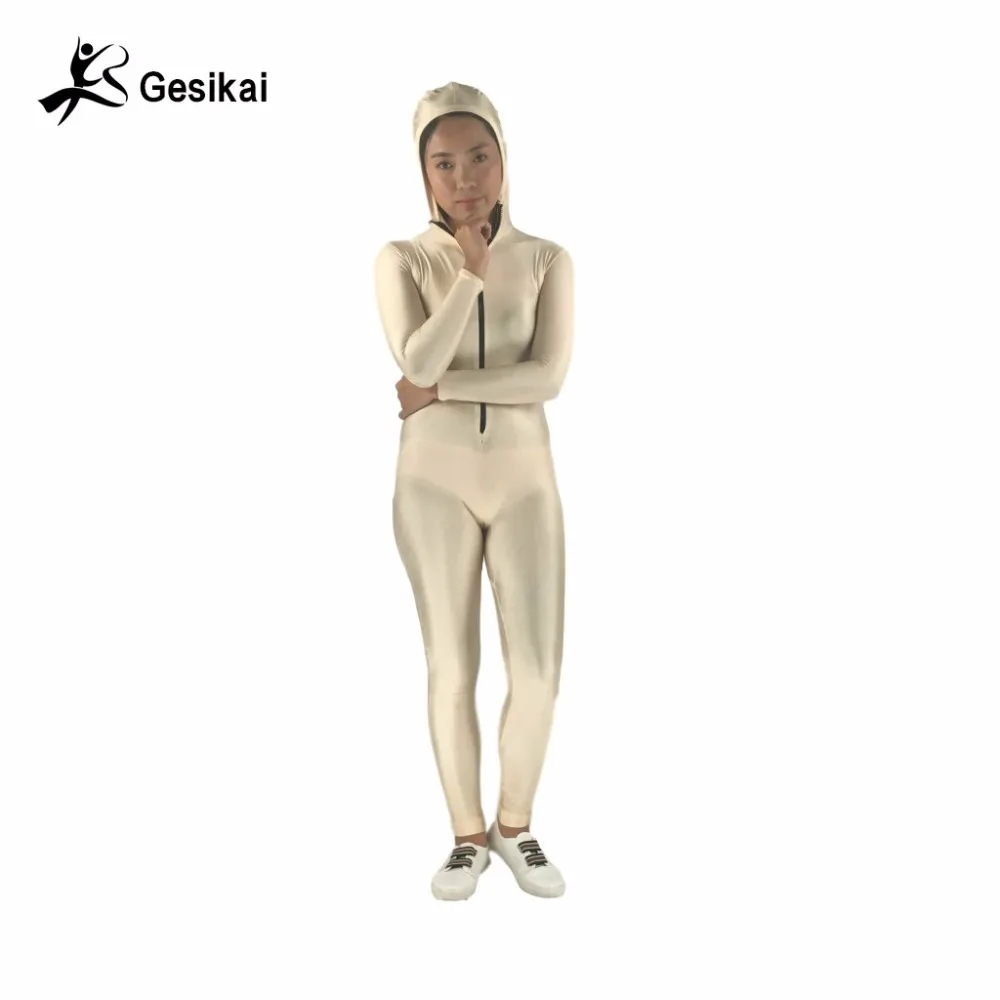 Высококачественный Облегающий Костюм Зентай C Капюшоном Костюмы на Хэллоуин |