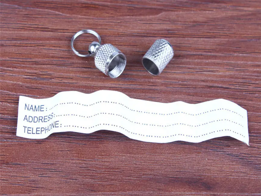 Адрес питомца собаки кошки этикетка баррель для хранения Серебряная