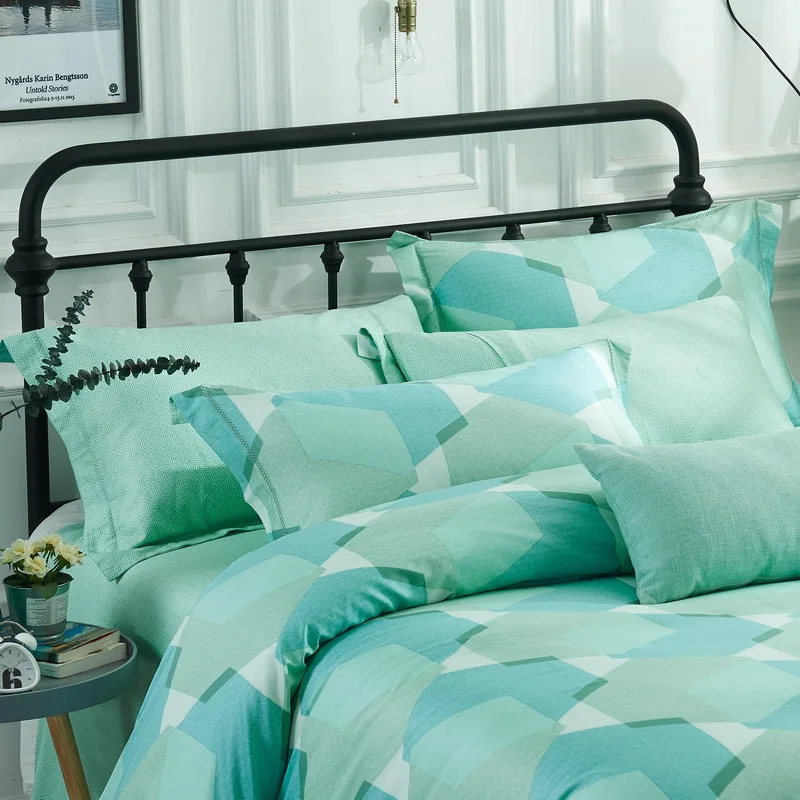 Шелковистая ткань научная фантастика Современная мечта синий 4 шт 100% хлопок постельные принадлежности