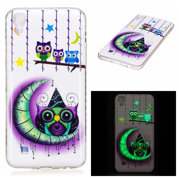 Мода Световой Сова перо soft shell ТПУ caes Для lg X Мощность задняя крышка для coque K210 k220