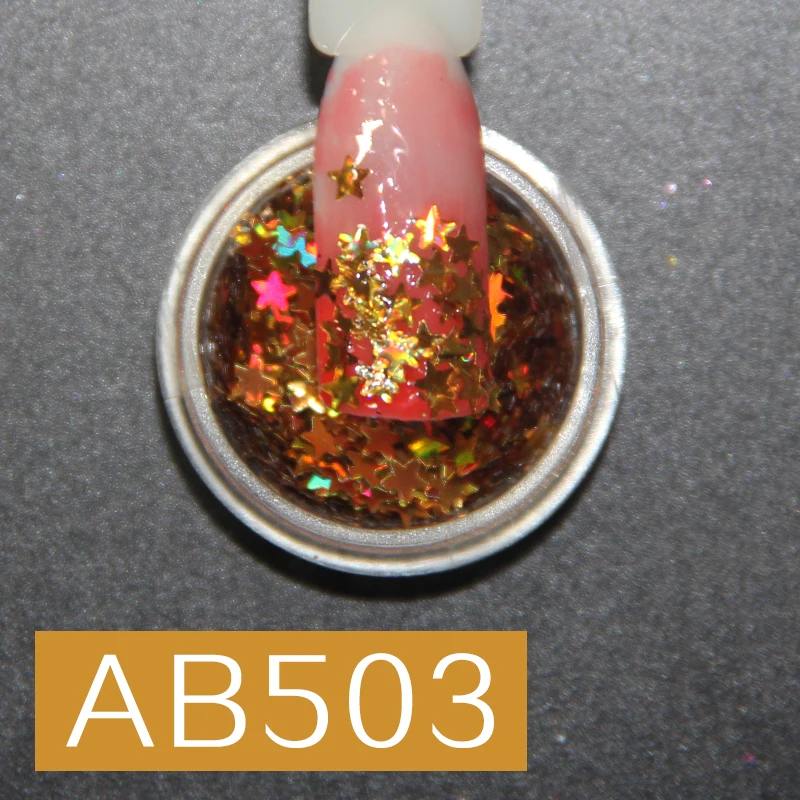 AB503 Блестящий хамелеоновый Блестки для ногтей, сверкающая втирка, блестящий Блестящий переливающийся дизайн ногтей - Цвет: AB503