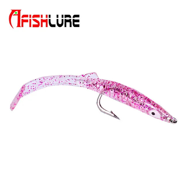 Afishlure, 6 шт./лот, рыбацкая Мягкая приманка, 8,5 см, 2,3 г, мягкий морской угорь, высокое качество, ложная приманка, весло, хвост, песок, угорь, рыболовные снасти, Pesca - Цвет: color 8