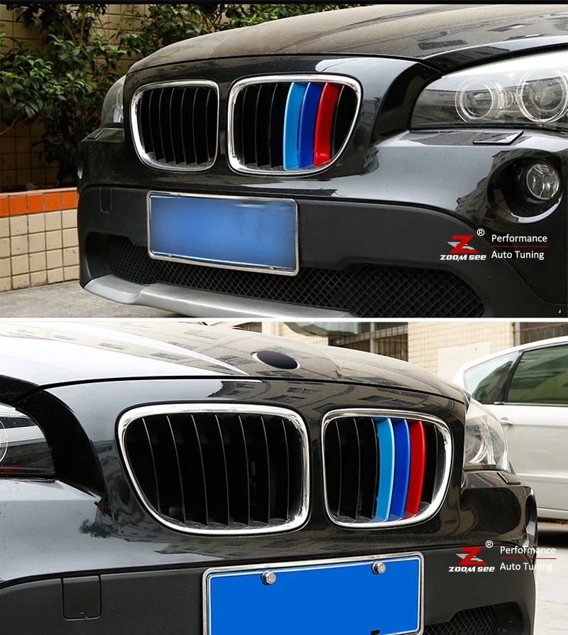 3D M Styling Front Grille Trim motorsport Strips grill Cover Decoration Stickers for 2009-2015 BMW X1 E84 | Автомобили и