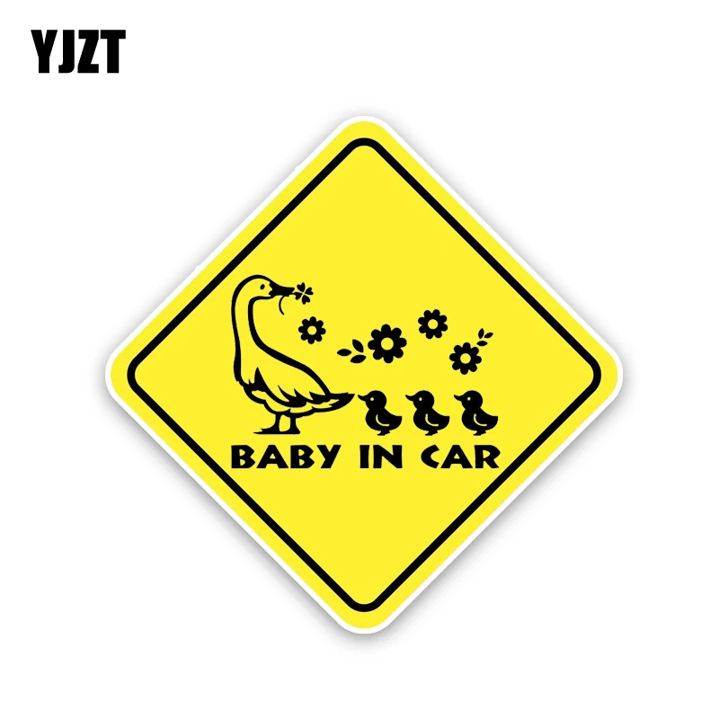 

YJZT 16CM*16CM BABY IN CAR Car Sticker PVC Personality Decal 12-40384