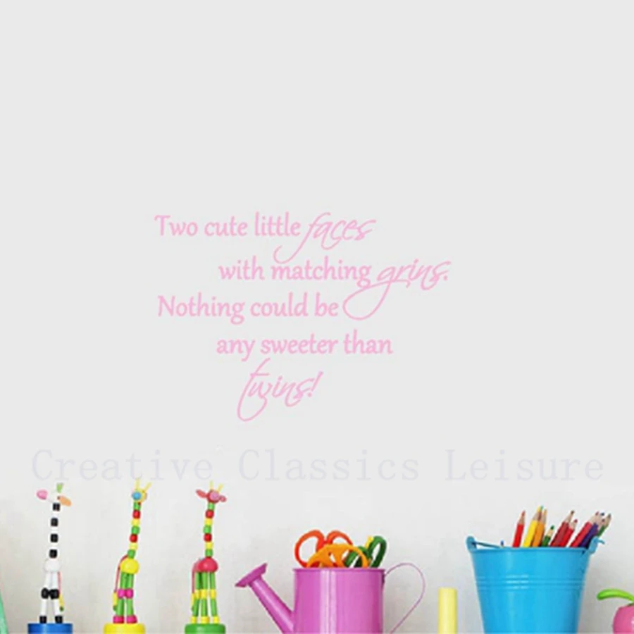 Бесплатная доставка детская двойная надпись наклейка на стену виниловый декор