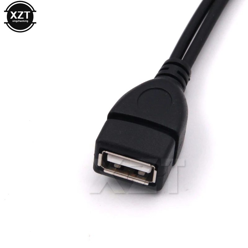 Оригинальный кабель питания Mini B USB 30 см с разъемом папа на мама OTG + сплиттер для MP3