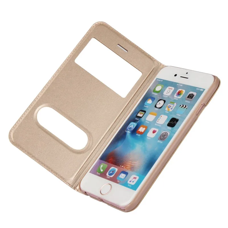 Чехлы для Apple iPhone 6 S Plus plus чехол с окошком кожаный кошелек Capinhas Etui Capa Hoesjes Fundas Coque