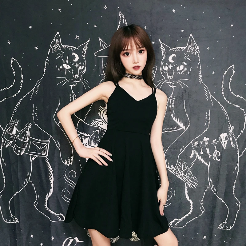 Ruibbit летнее винтажное готическое вечернее женское платье на бретельках с