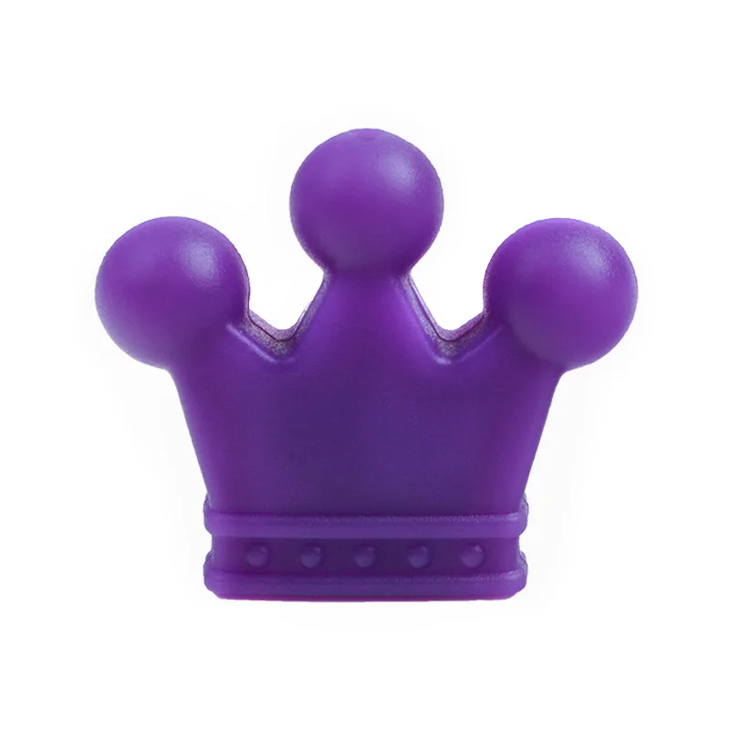 BDT019 NO.19 BOBO.BOX 5Pcs Crown Silicone Beads Baby Teething Colorful Baby Nursing Teethers Food Grade Teether Beads Baby DIY Pacifier Chain - Цвет: BDT019 NO.19