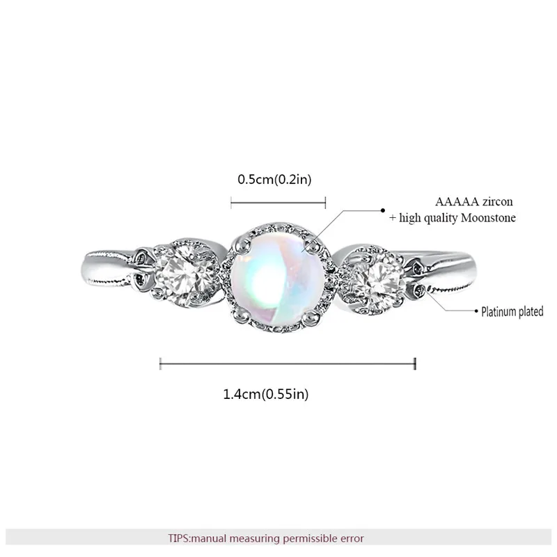 RedLip 5 мм AAAAA кубического циркония кольцами для женщин Мода модные кольцо anillos mujer |