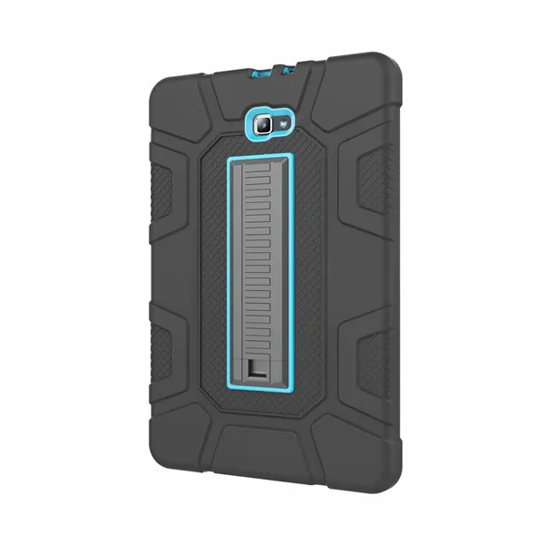 BK.Blue Ударопрочный детский чехол-подставка из силиконовой резины для Samsung Galaxy Tab A A6 10,1 T580 T585 SM-T580 SM-T585C планшета - Цвет: BK.Blue
