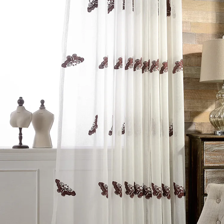 Бабочка тюль занавес свежий китайском стиле завод точек оптовая продажа новый