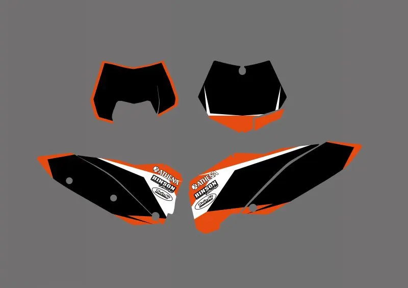 Мотоцикл графика фон наклейка комплект для KTM SX SXF 125 150 250 350 450 530 2007-2010 EXC XCF XC-F 2008-2011 |