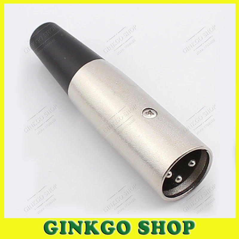 5 шт./лот длинный XLR Male 3P Jack микрофон аудио кабель разъем 3 ядра металл бесплатная
