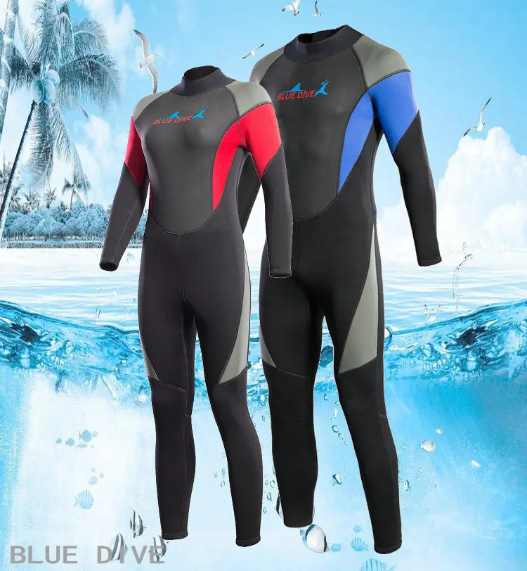 3mm wet diving suit keeps warm in winter