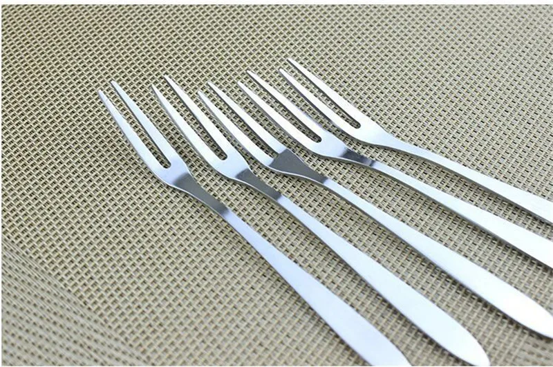 100 шт. Нержавеющая сталь дегустация закуска Вилки коктейль салат торт для дома