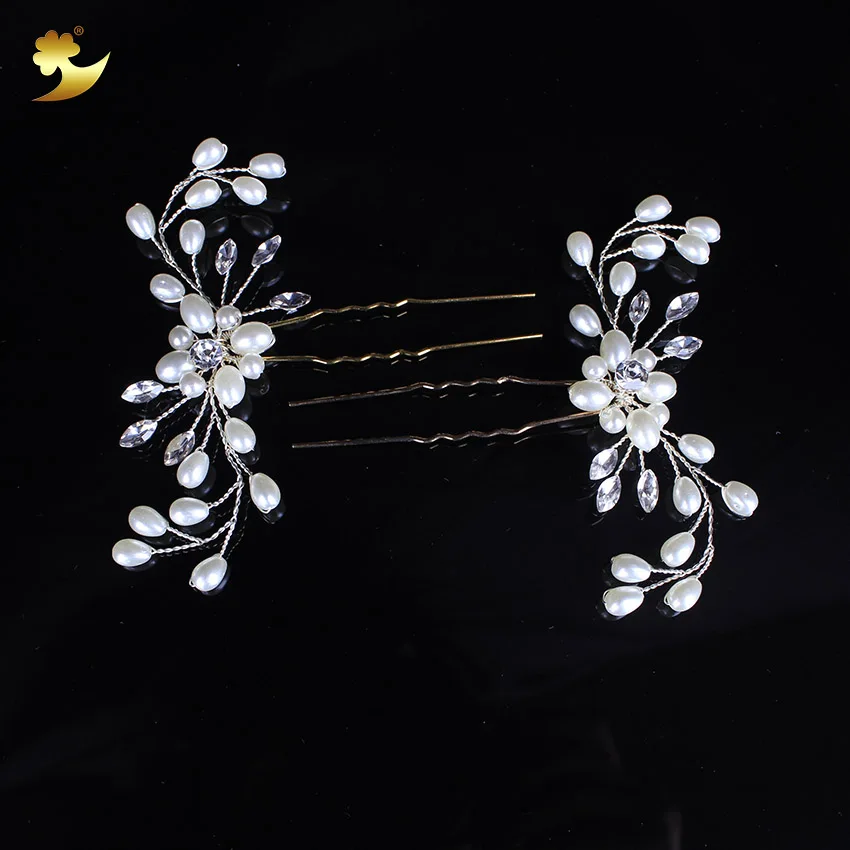 Xinyun Wedding Hairpins Shining Rhinestones Bright Pearls Ornament Bridal Hair Accessories Fashion Jewelry Bridesmaid Gift | Украшения и