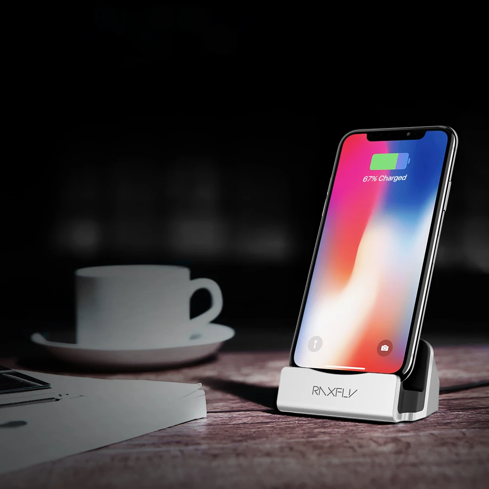 Multi Функция Роскошные Зарядное устройство Телефон Док держатель для iPhone 5 5S SE 6 7 8