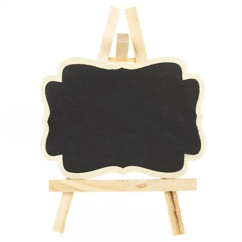 1Pcs Wood Short Blackboard Terrarium Figurine Ornament Fairy Garden Landscape Decoration Wedding Number Indicator Plate R3 | Дом и сад