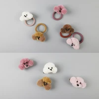 south korea new childrens puppy hairpin cute cartoon hair rope tie head rope teddy hair accessories hair accessories for girls
