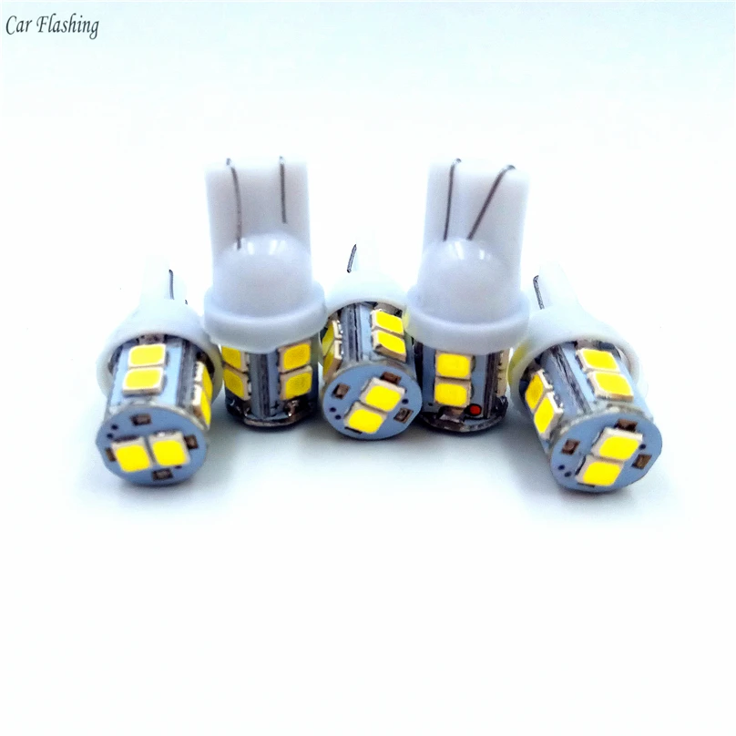 Автомобильный мигающий 100 шт. Акция T10 10 smd 1210 светодиодный автомобильный сигнал