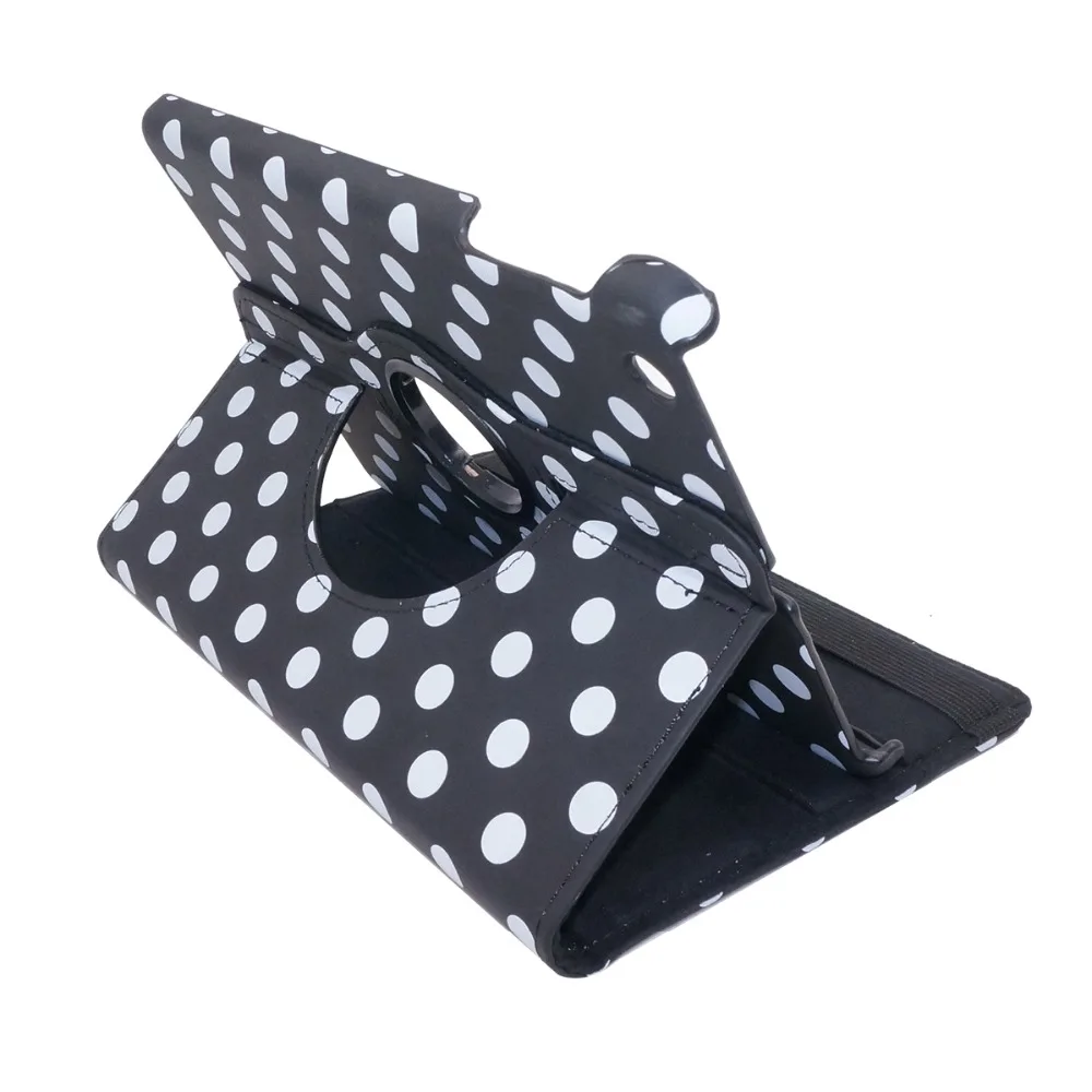 В Горошек 360 градусов вращения Искусственная кожа флип чехол с подставкой для IPad