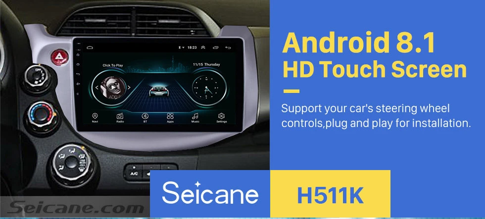 Seicane 2Din Android 8,1 10," GPS автомобильный радиоприёмник стерео для 2007 2008 2009 2010 2011 2012 2013 Honda Fit мультимедийный плеер головное устройство
