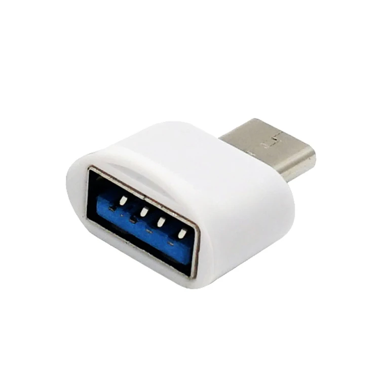 Белый Portefeuille USB C OTG адаптер с ремешком для samsung Galaxy S8 Plus note 8 Google Pixel 2 XL Nexus 6P type C кабель usbc - Цвет: Белый