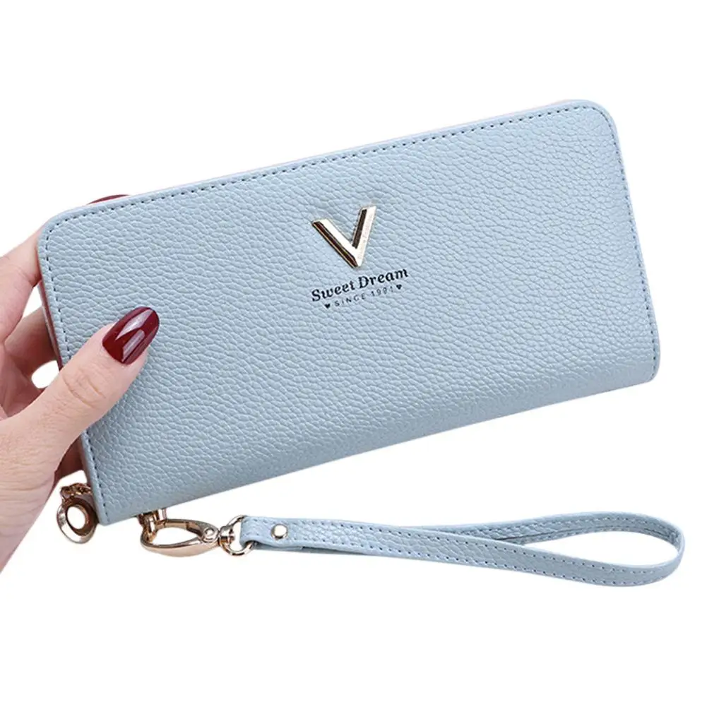 Женские кошельки и в клетку из искусственной кожи Длинный кошелек на застежке