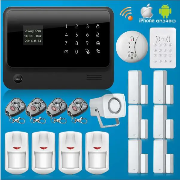 Оригинальная система сигнализации G90B 433 МГц Wi Fi gsm сенсорная клавиатура RFID