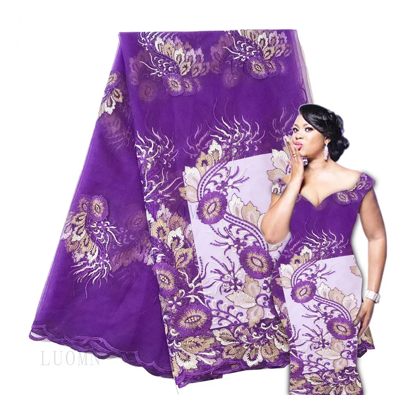 Африканская кружевная ткань Вышитое кружево в нигерийском стиле 2019|Кружево| |