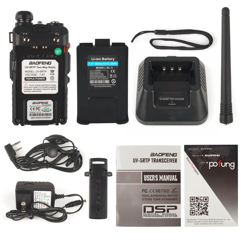 Baofeng UV-5R TP 136-174/400-520 МГц двухдиапазонный FM высокое Мощность 1/4/8 Вт двухстороннее Ham Радио иди и болтай Walkie Talkie с uv5rtp дистанционного Динамик