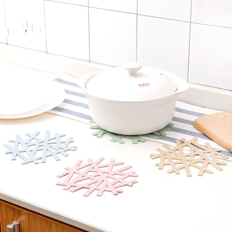 Resistant Silicone Mat Coasters Non-slip Pot Holder Table Placemat Kitchen Accessories Heat Insulation 19CM |