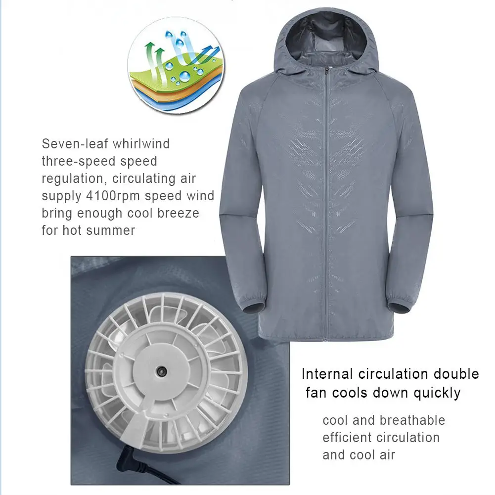 Комплект летней охлаждающей одежды умный 3 скоростной охлаждающий USB кондиционер