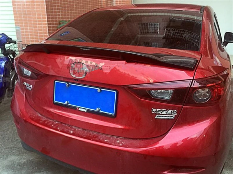Carbon Fiber Spoiler For Mazda Axela 2014 2015 2016 2017 2018 2019 High Quality Spoilers Auto Accessories By EMS | Автомобили и