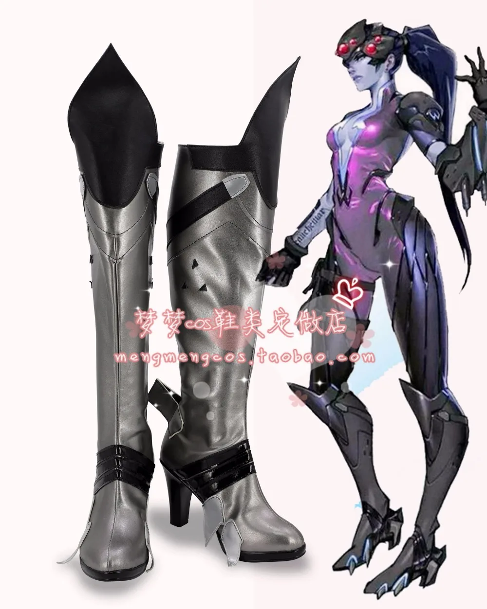 Обувь для косплея Widowmaker Amelie Lacroix сапоги на заказ 3426 | Тематическая одежда и