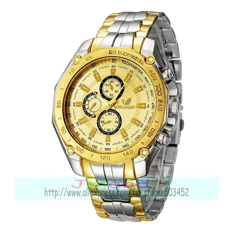100 шт./лот 410 модные мужские часы из сплава Лидер продаж деловые золотого цвета