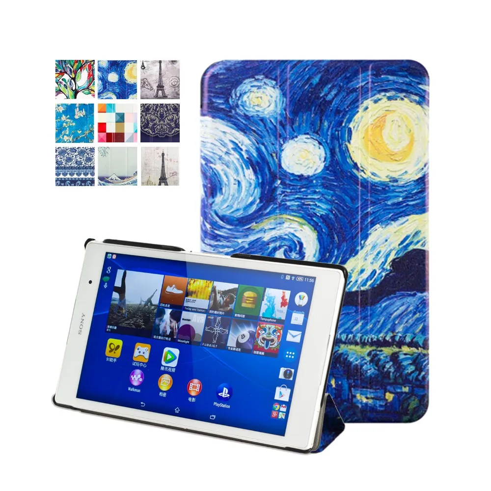 Чехол для sony xperia Z3 tablet compact 8 ''tablet pu кожаный чехол-книжка smart folio для sony tablet z3 capa+ подарок