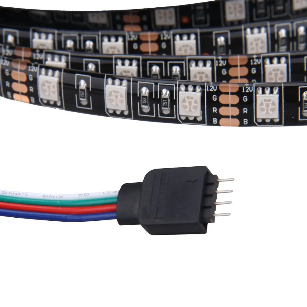 5050 Светодиодная лента DC12V 60Led/M черная печатная плата 5 м/рулон 300 светодиодов